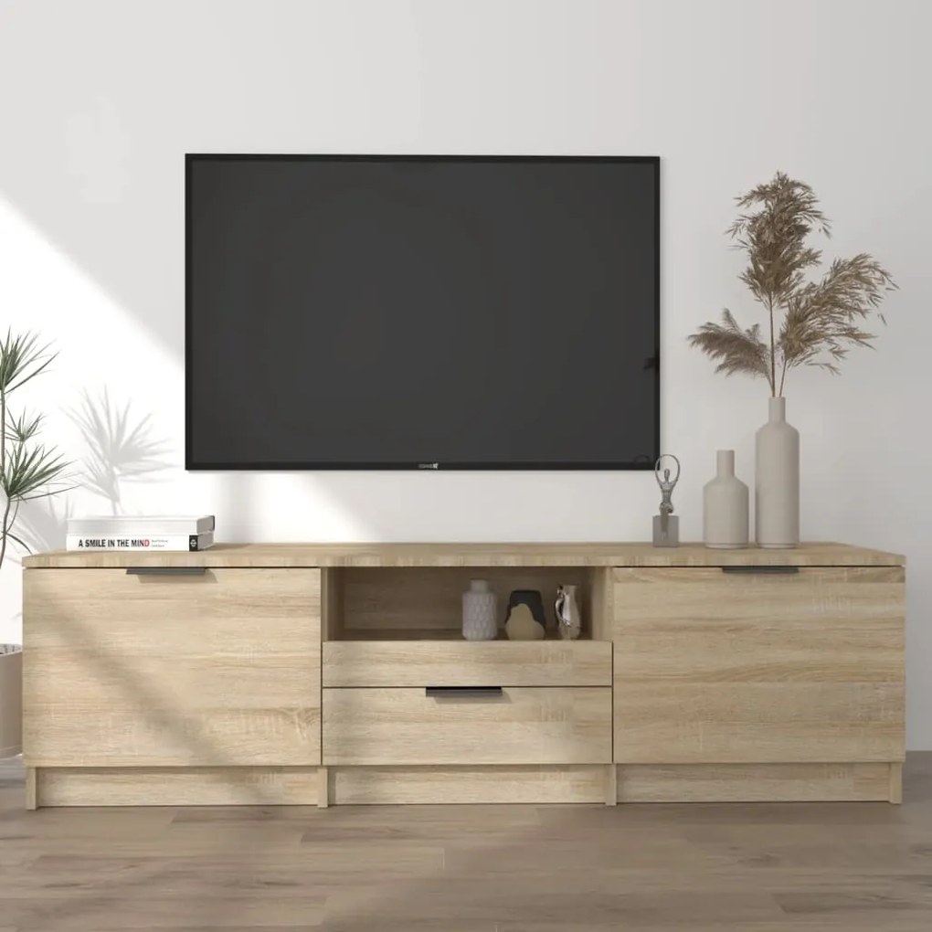 811451 vidaXL ТВ шкаф, дъб сонома, 140x35x40 см, инженерно дърво