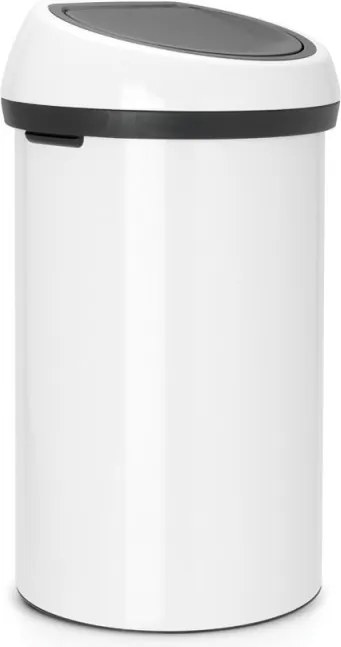 Кош за боклук Brabantia Touch Bin 647246, 60 л, Плавно и безшумно отваряне, Бял