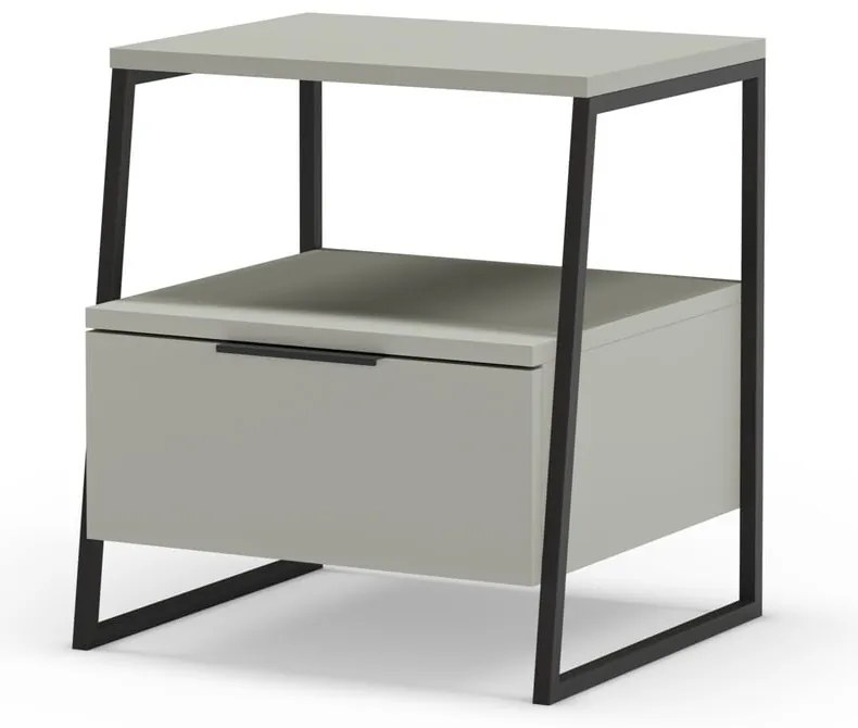 Зелено-сиво нощно шкафче Velia – Marckeric