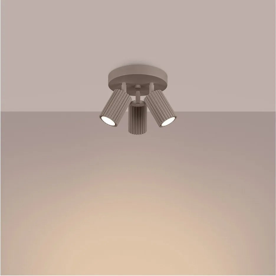 Кафяво-сив метален прожектор Gleam – Sollux