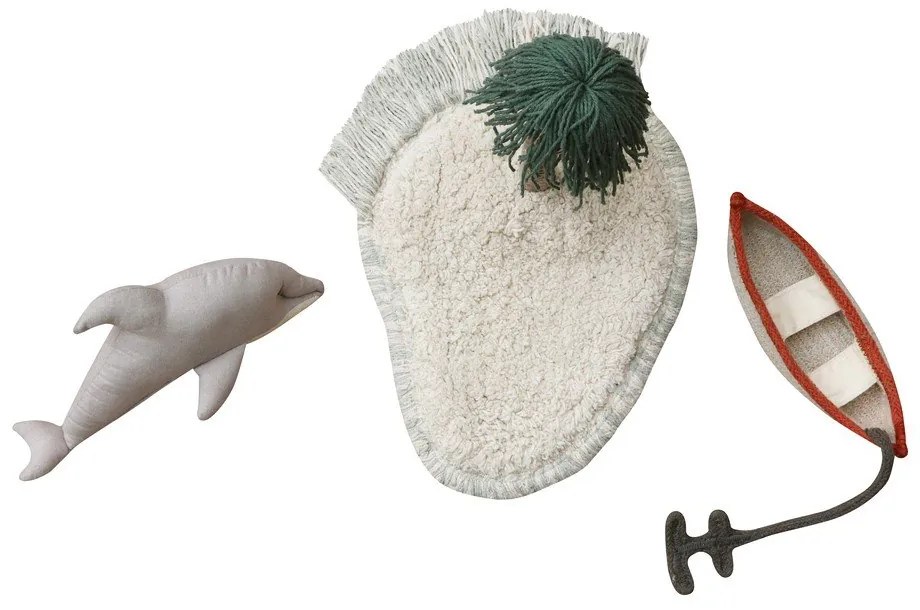 Памучно детско килимче за игра в цвят мента 90x130 cm Waves – Lorena Canals