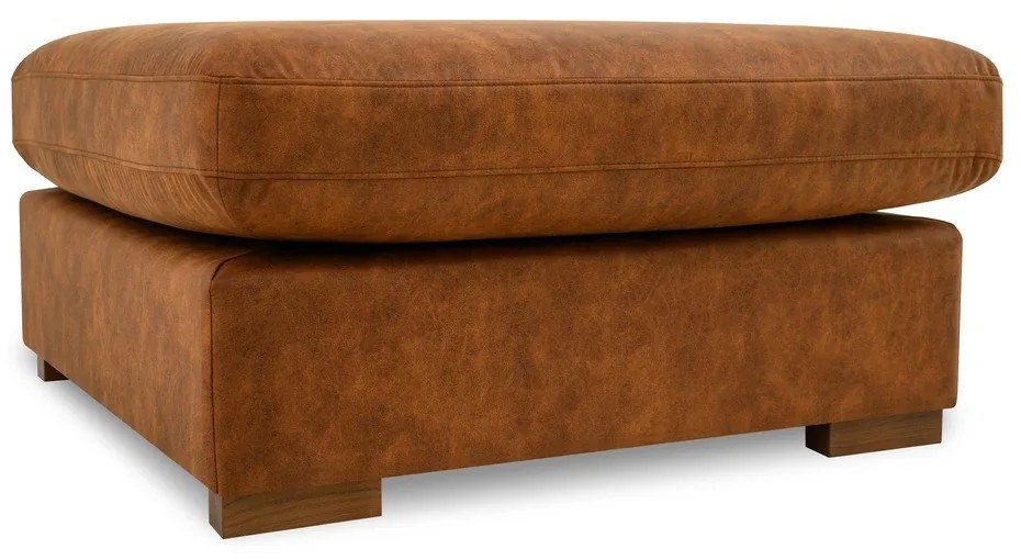 Кафяв табуретка от изкуствена кожа Hamburg – Scandic