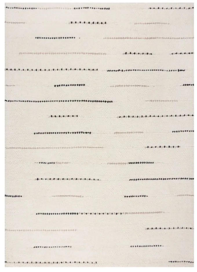 Кремав ръчно изработен вълнен килим 120x170 cm Dottie Linear – Flair Rugs