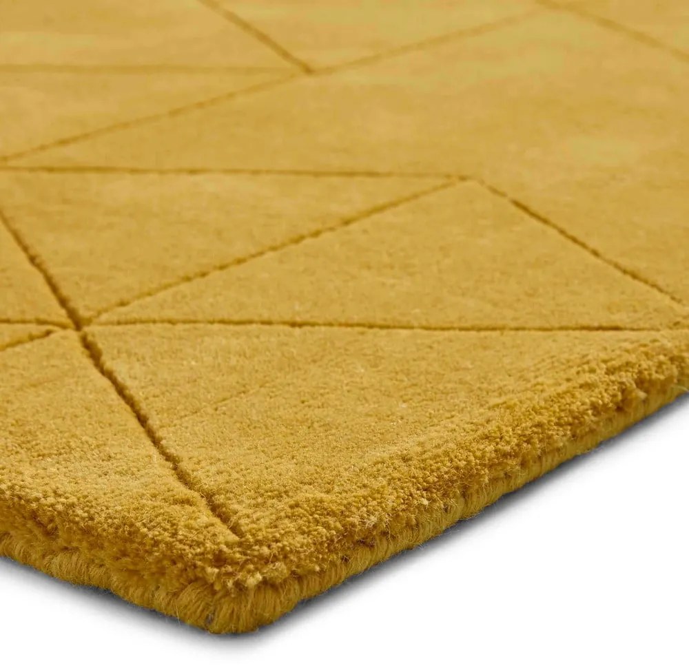 Вълнен килим в цвят горчица , 120 x 170 cm Kasbah - Think Rugs