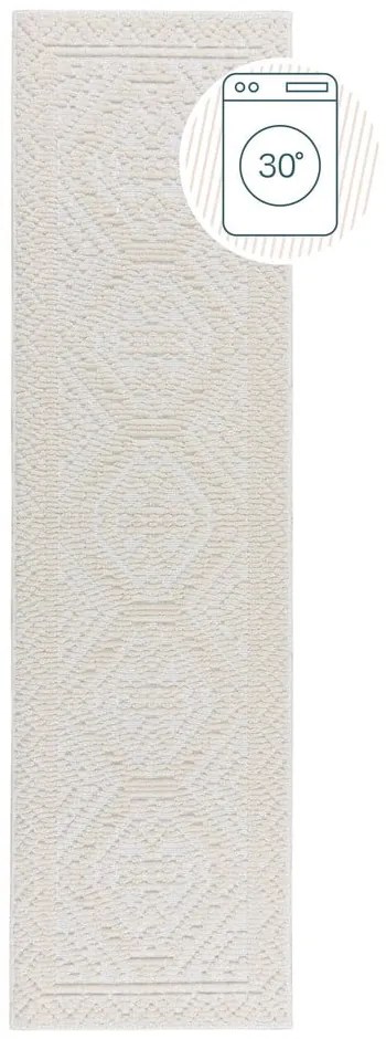 Кремава пътека от шенил подходяща за пране 60x240 cm Jaipur – Flair Rugs