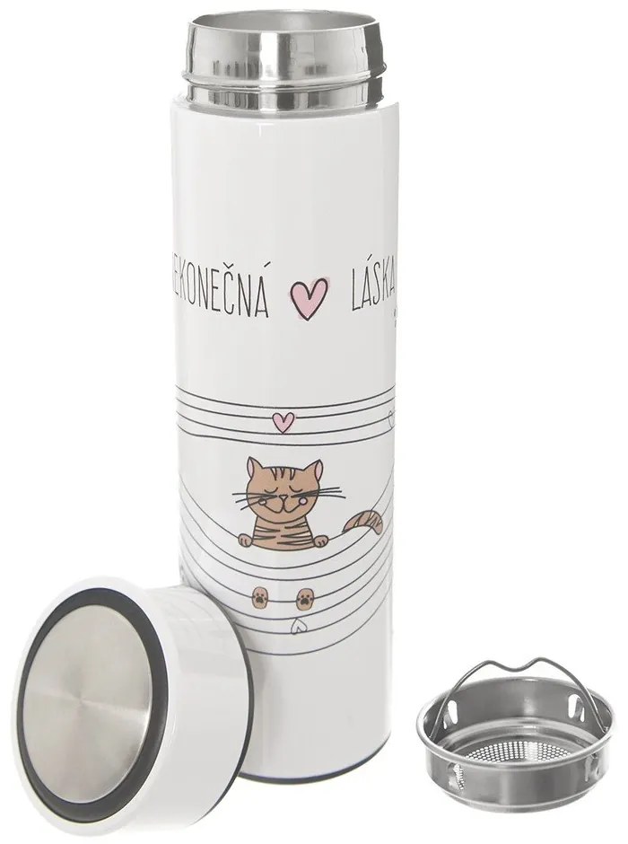 Бял термос 400 ml - Orion