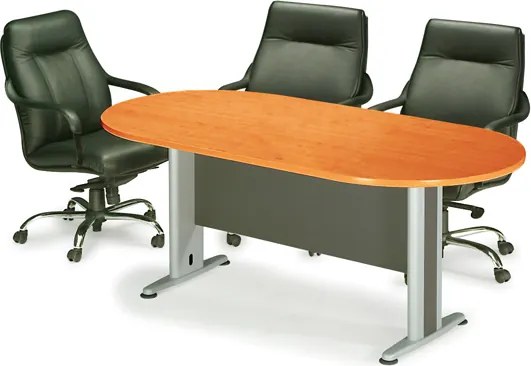 Конферентна маса Oval-Сиво / Пурпурно-240ш  120д см.