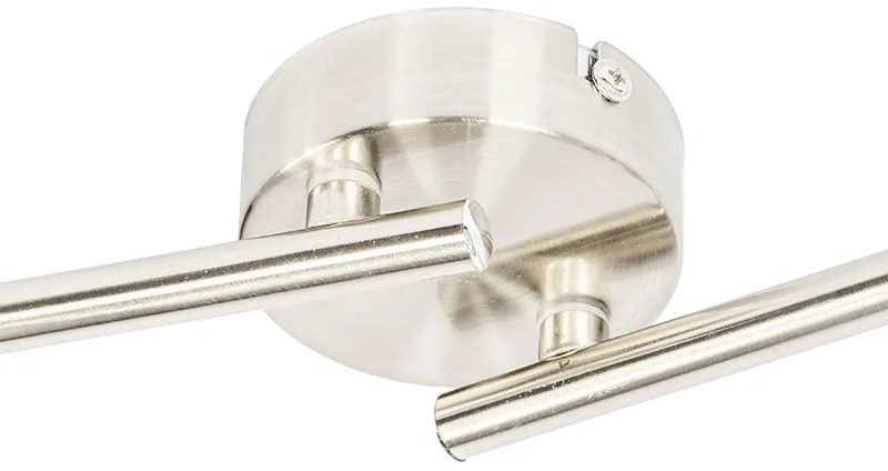 Стъклен таванен прожектор с бял абажур 4-светлина регулируем - Hetta