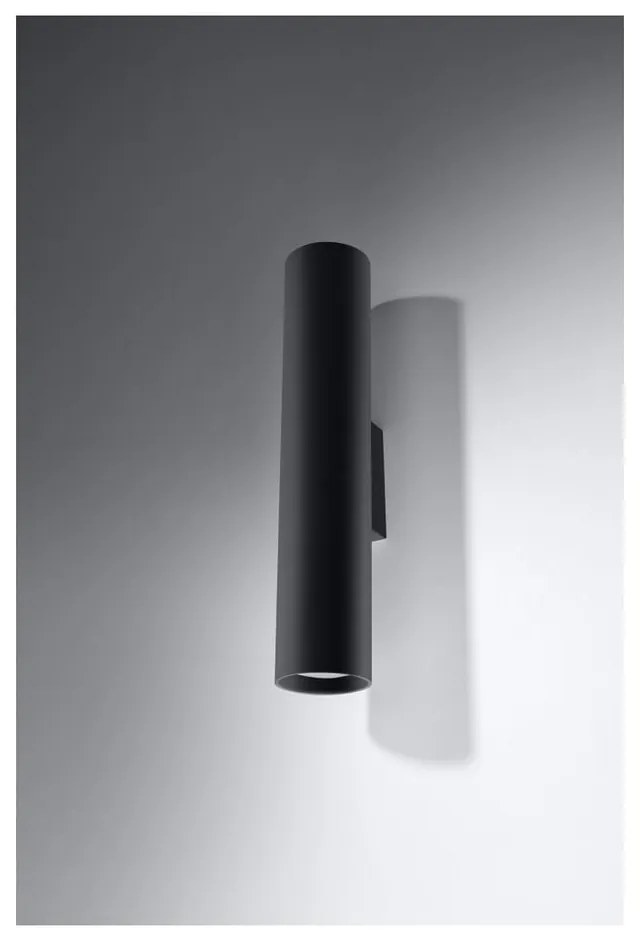 Черна стенна лампа 2 Castro - Sollux