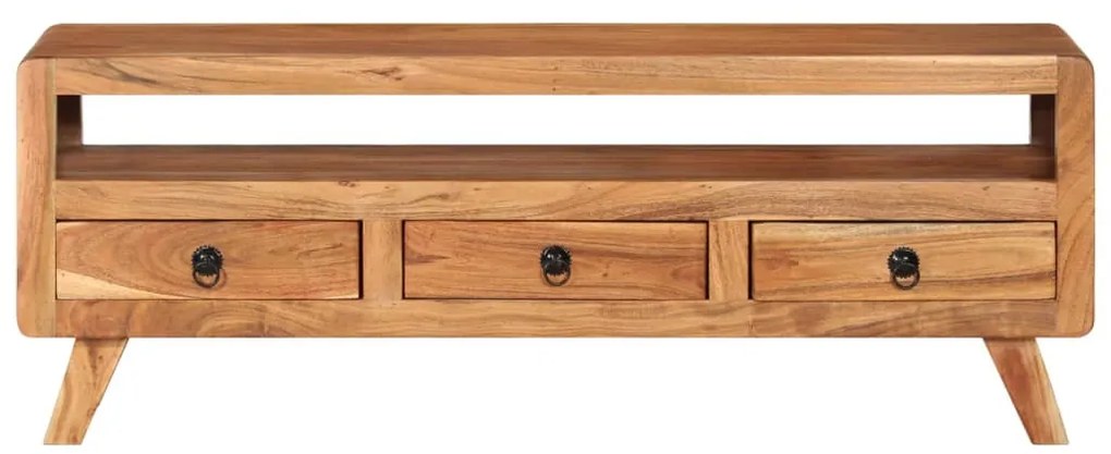 337065 vidaXL ТВ шкаф, 110x30x40 cм, акациево дърво масив