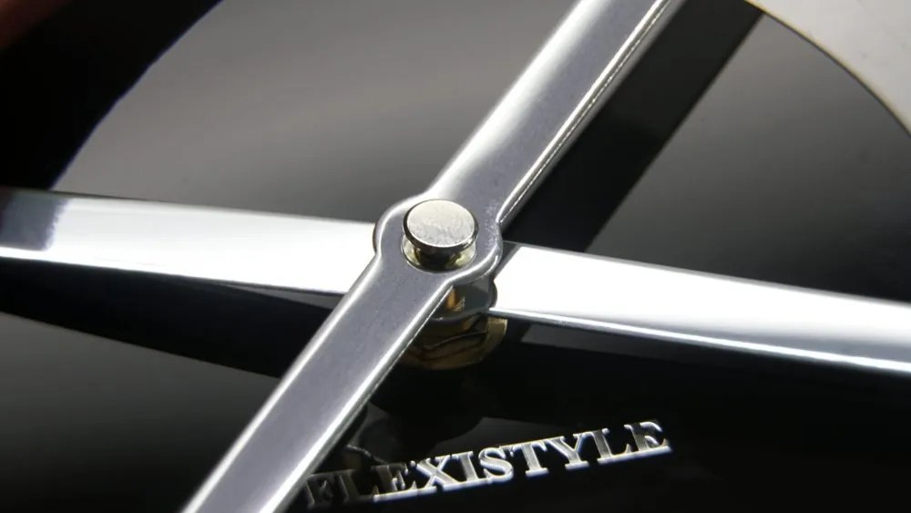 Дизайнерски черен стенен часовник, 80 см Кафяво