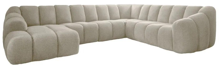 Бежов ъглов диван (десен ъгъл/U форма) Shell – Miuform