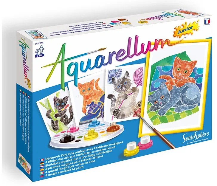 Sentosphere - Комплект за оцветяване Акварелиум котенца 6506