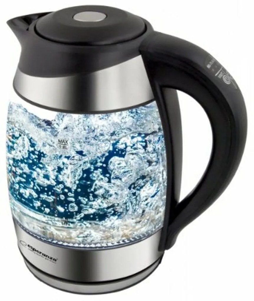 Чайник Esperanza EKK026  Черен Многоцветен Cтъкло полипропилен Пластмаса 2200 W 1,7 L