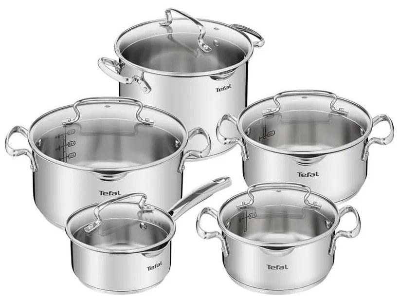 Комплект съдове 10 бр. от неръждаема стомана DUETTO+ G719SA55 – Tefal