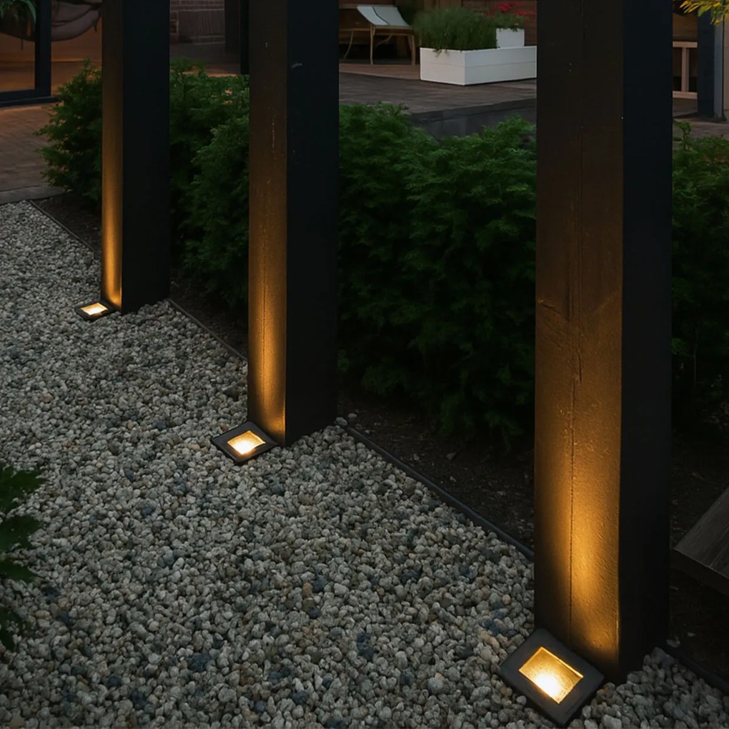 Модерен градински прожектор черен регулируем IP65 - Oneon