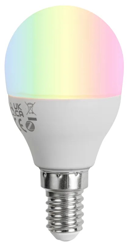 Смарт E14 димируема LED крушка G45 опал 4.9W 470 lm 2700-6500K