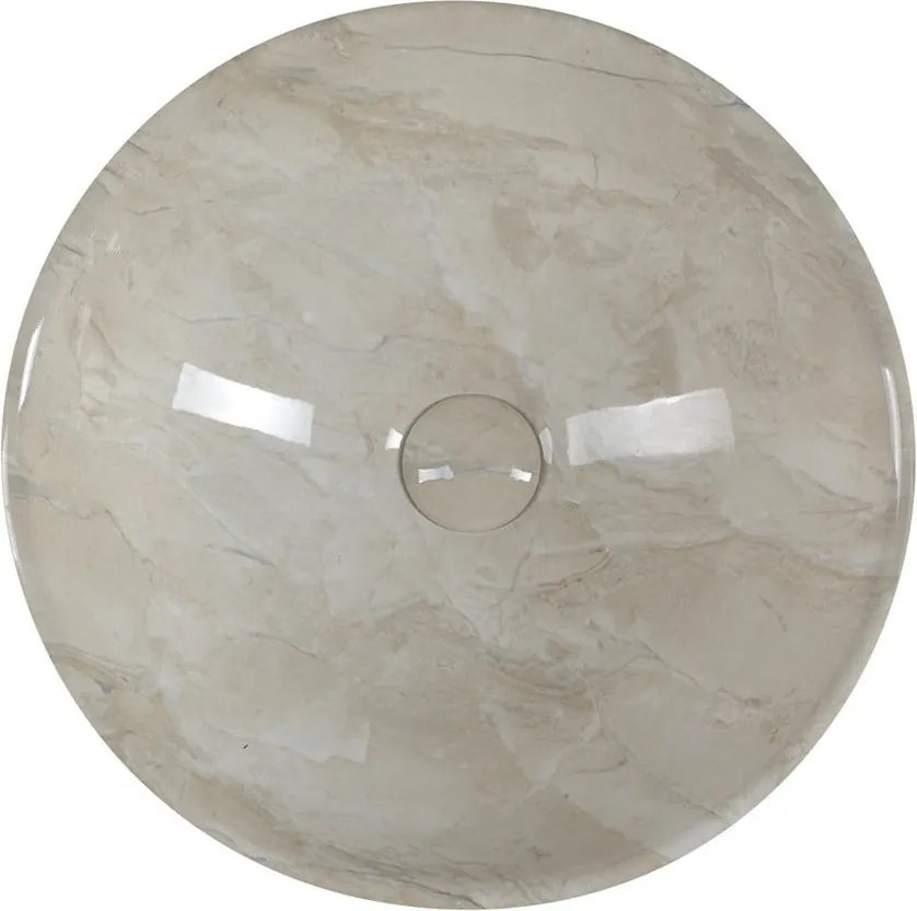 Бежова керамична кръгла мивка ø 42 cm Dalma – Sapho