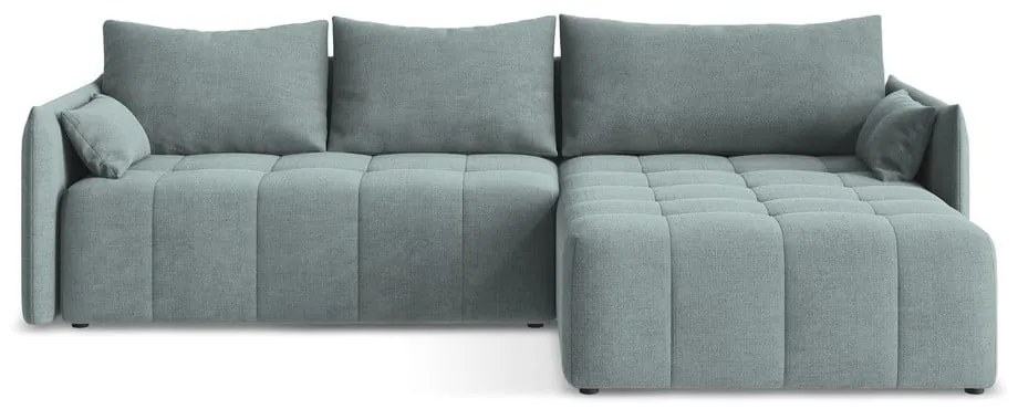 Син разтегателен ъглов диван с място за съхранение (десен ъгъл) Moku – Makamii