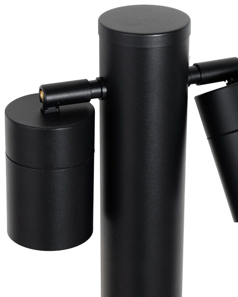 Стояща външна лампа черна 80 см IP44 Регулируема 2-светлина - Duo