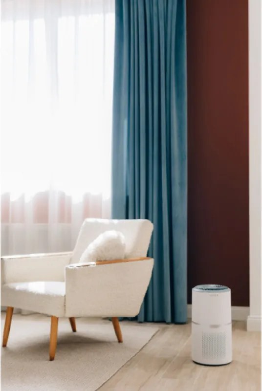 Пречиствател за въздух AENO AAP0004, За помещения до 35 м2, HEPA 13, UV лампа, Йонизатор, Тиха работа, Бял