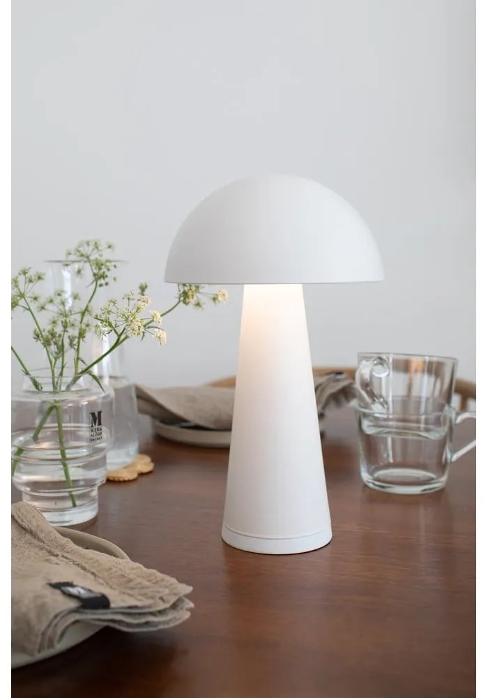 Бяла LED настолна лампа (височина 26,5 см) Fungi - Markslöjd