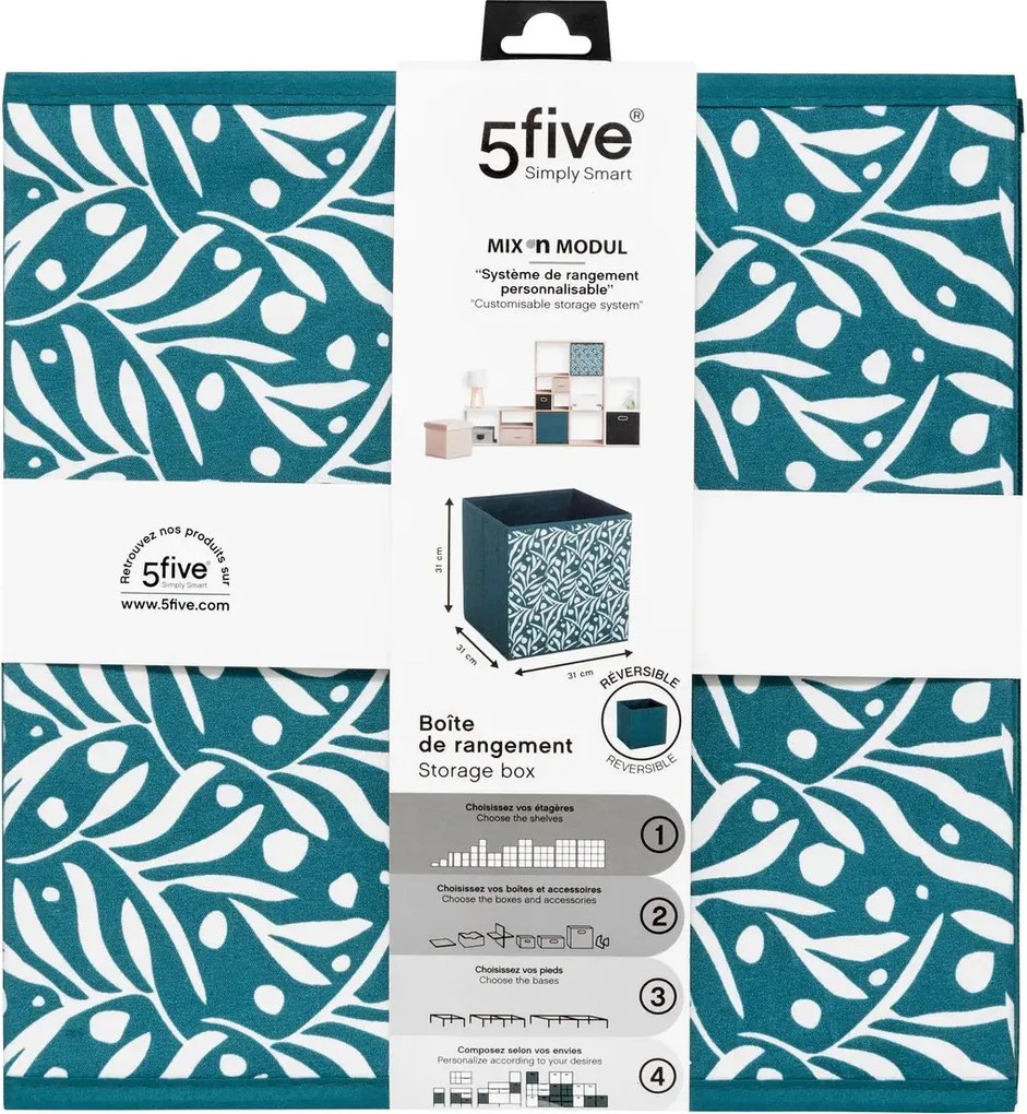 Кутия за съхранение 5five Mix & Modul, Принт, 31x31 cm - Folia