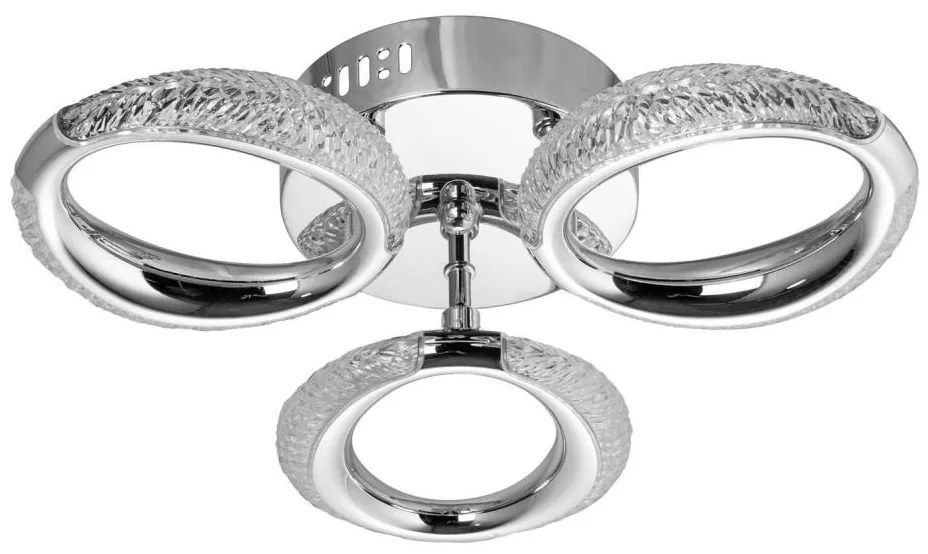 LED Плафониера 3xLED/14W/230V 3000-5000K Ø 35 см лъскав хром