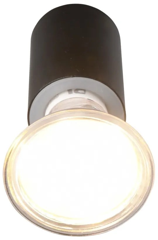 Матовочерна стенна лампа (дължина 10 см) Lorenzo - Trio