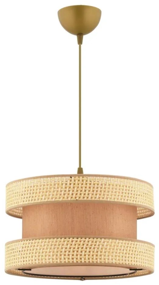 Пендел на кабел HALO 1xE27/60W/230V кафяв/бежов