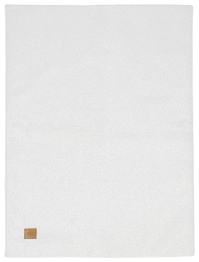 Бяло бебешко одеяло от букле 100x77 cm – Meowbaby