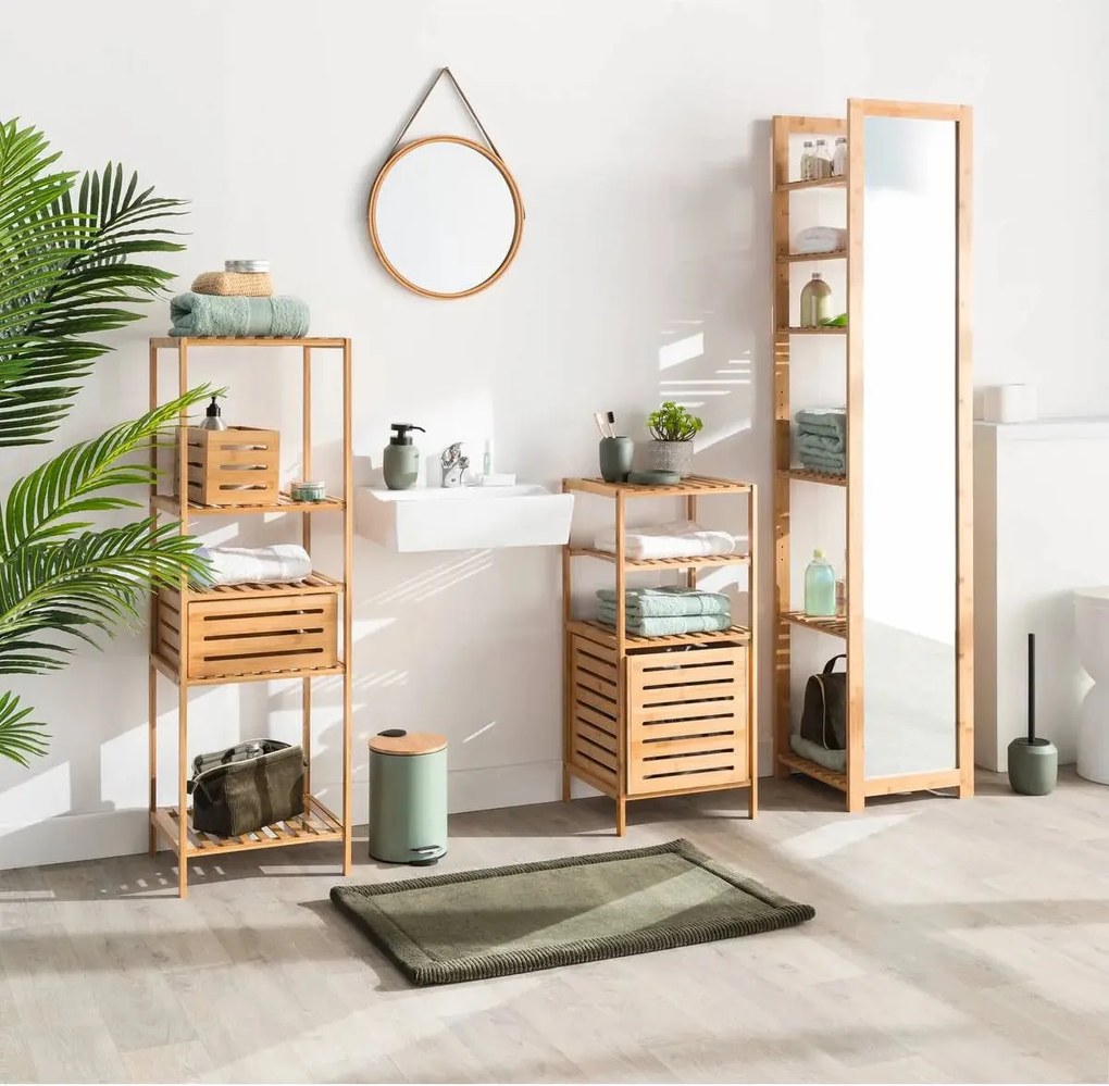 Кош за съхранение 5five, Бамбук, 15x31 cm