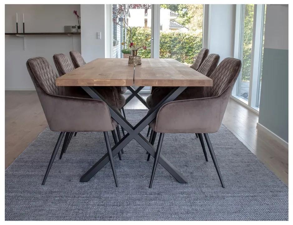 Светлокафяви трапезни столове от кадифе в комплект от 2 броя Harbo - House Nordic