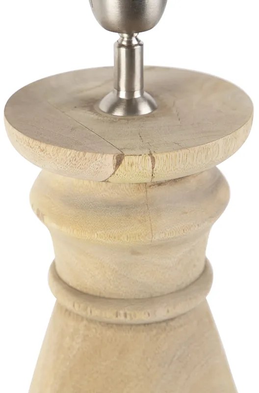 Ръстична настолна лампа без абажур естествено дърво - Catnip