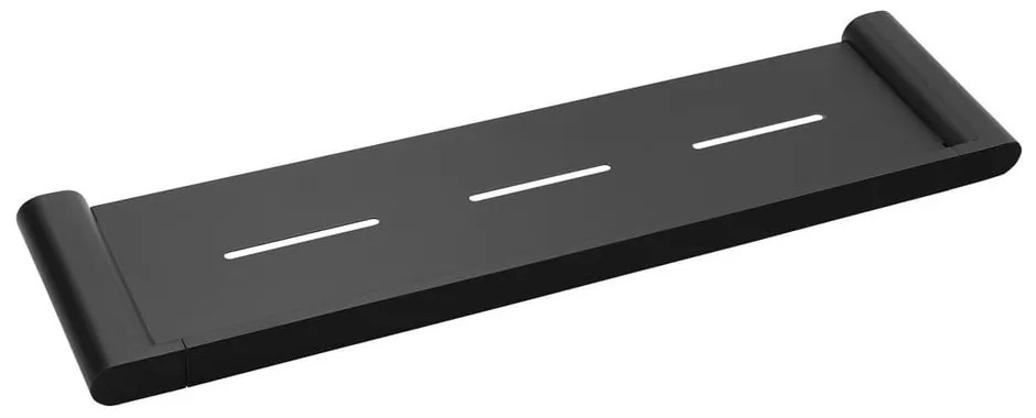 Матово черен стенен месингов рафт за баня Flori – Sapho