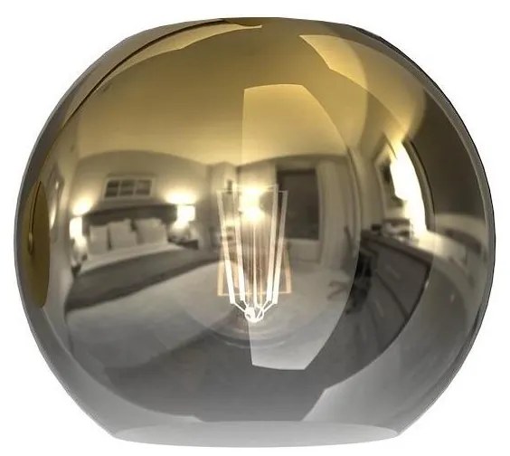 Резервно стъкло за полилей MONTE E27 Ø15 см златисто/димно