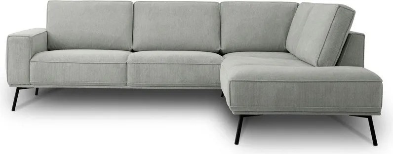 Светлосив шенилов ъглов диван (десен ъгъл/L форма) Amsterdam – Scandic