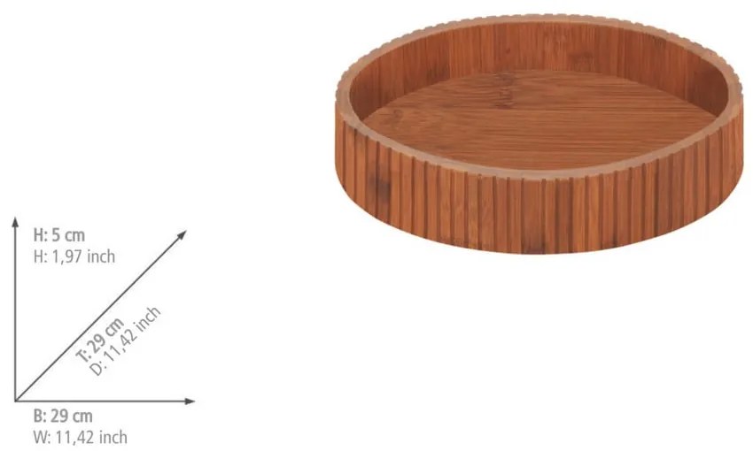 Въртящ се бамбуков органайзер за подправки ø 29 cm Mera – Wenko