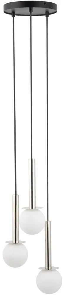 Пендел DAISY 3xG9/12W/230V Ø 27 см лъскав хром/черен/бял