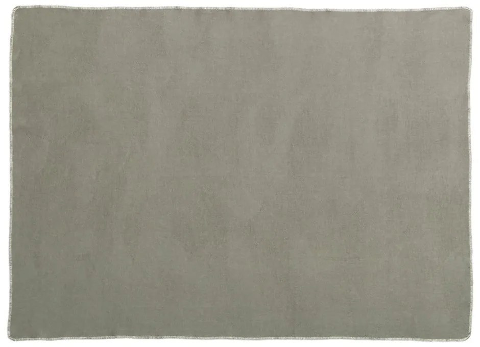 Сиво и бежово одеяло със смес от вълна 140x200 cm Ylva Dark Linen – Pappelina