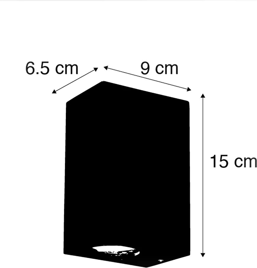 Интелигентна стенна лампа ръждясало кафява IP44 с 2 Wifi GU10 - Baleno