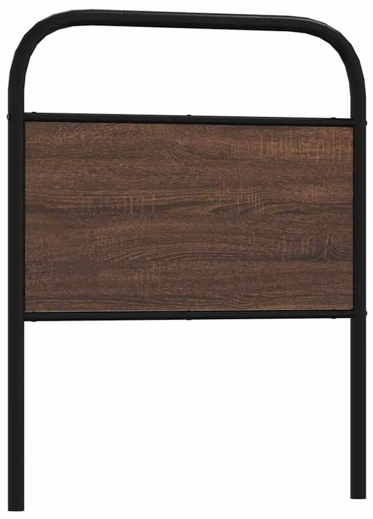 4100334 vidaXL Резервна табла за легло, кафяв дъб, 80 см, стомана и инженерно дърво