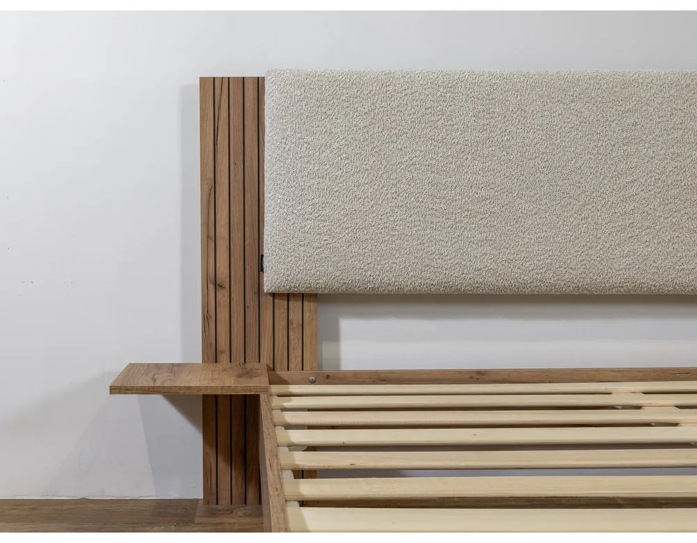 Бежово двойно легло с включена подматрачна рамка 140x190 cm Lior – Bobochic Paris