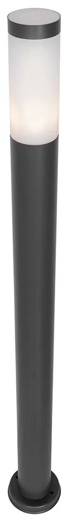 Модерен външен стълб тъмно сив с опал 110 см IP44 - Rox