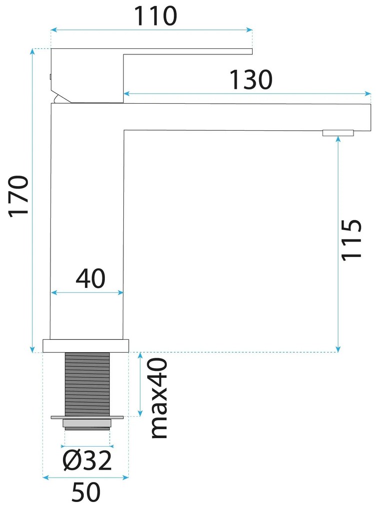 Смесител за баня Rea Arlo Brush Nickle