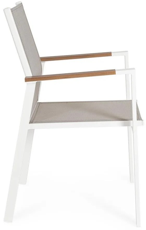 Бял метален градински стол Heta – Bizzotto