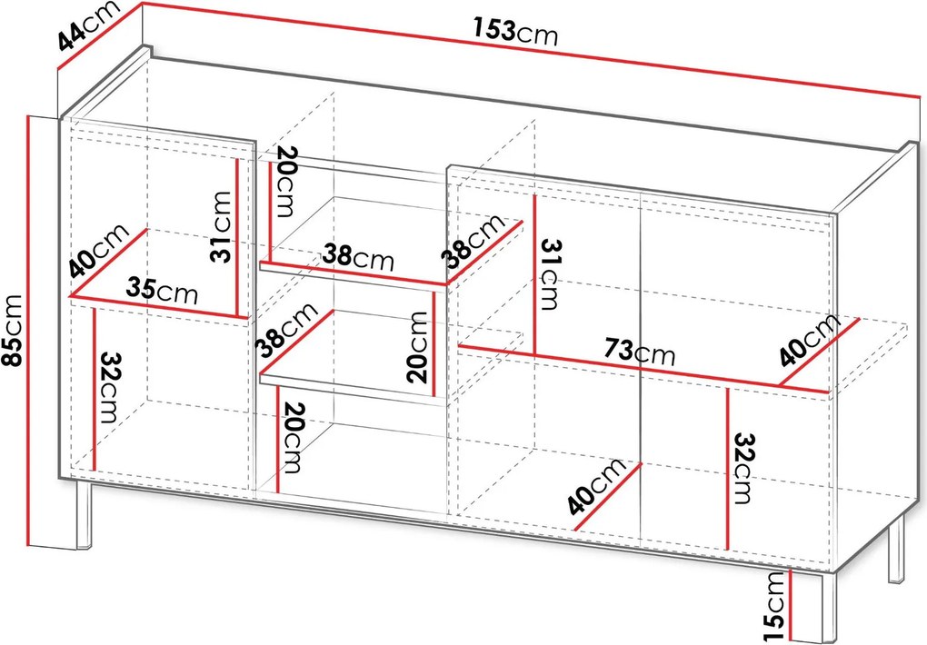 Буфет System 72-Mauro - Fusiko