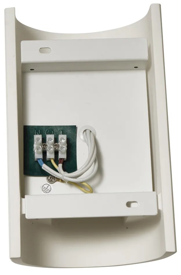 Скандинавска стенна лампа бяла полукръгла 2 светлини - Plaster