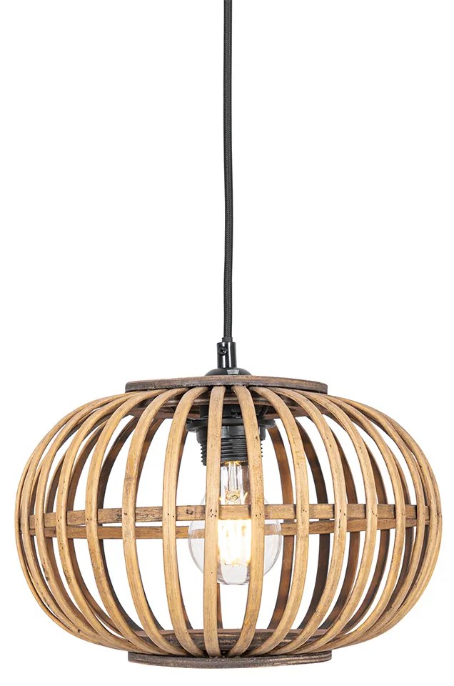 Ориенталски висящ аплик бамбук 3-светлина правоъгълен - Amira