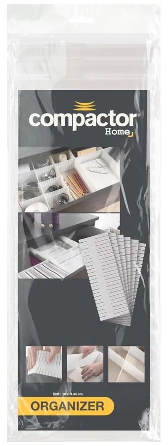 Комплект от 6 бели разделителя за чекмеджета - Compactor